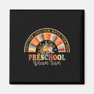 Aimant Équipe de rêve de maternelle rétro groovy Byck à l