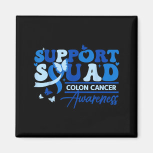 Aimant Équipe de soutien ruban bleu sensibilisation au ca
