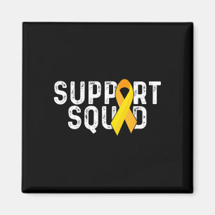 Aimant Équipe de soutien _ ruban jaune _ cancer infantile