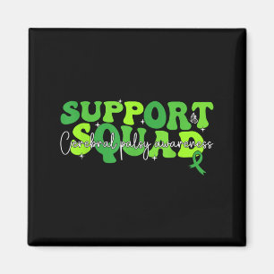 Aimant Équipe de soutien Ruban vert Infirmité motrice cér