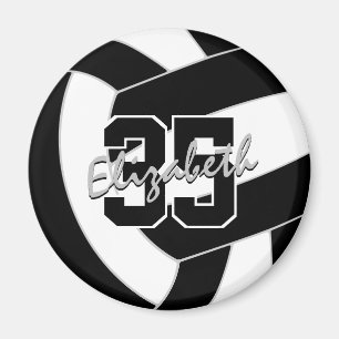 Aimant équipe de volley-ball noir blanc couleurs cadeaux