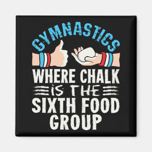 Aimant Équipe Drôle de Gymnastique de Chalk Gymnast