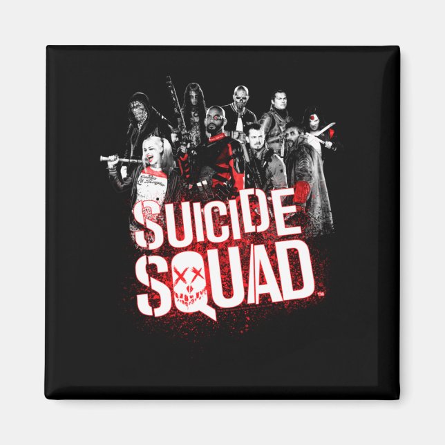 Aimant Équipe Hommes Squad Splatter Noir Performance (Devant)