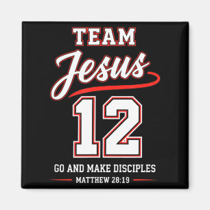 Aimant Équipe Jésus 12 Allez et Faites des Disciples Chré