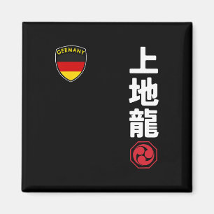Aimant Équipe Karate Uechi Ryu Allemand Drapeau Martial J