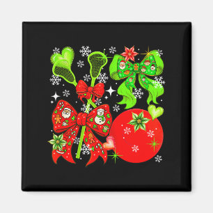 Aimant Équipement de crosse Noël Équipe de joueur Coloré