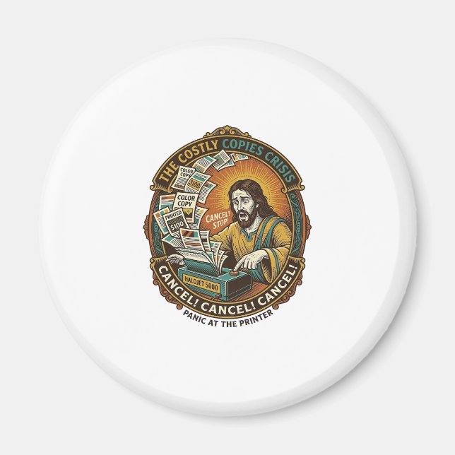 Aimant Erreur d'imprimante Jésus 100 exemplaires couleur  (Devant)