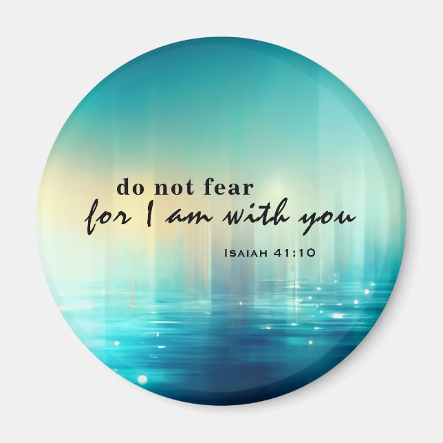 Aimant Esaïe 41:10 Ne crains pas Bible Verse Bleu Abstrai (Devant)