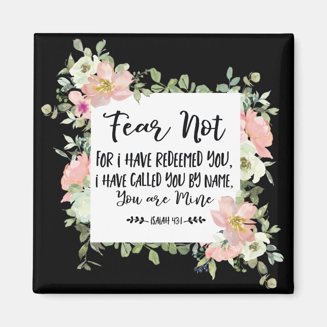 Aimant Ésaïe 43:1 Ne Crains Pas Car Je Vous Ai Racheté La (Devant)