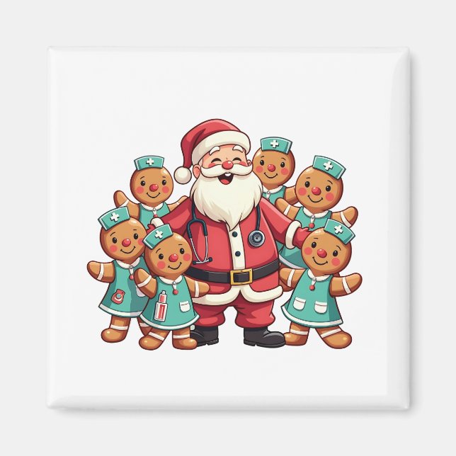Aimant Escadron de soins infirmiers du Père Noël (Devant)