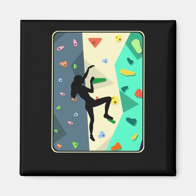 Aimant Escalade murale fille à l'intérieur bouldering fem (Devant)