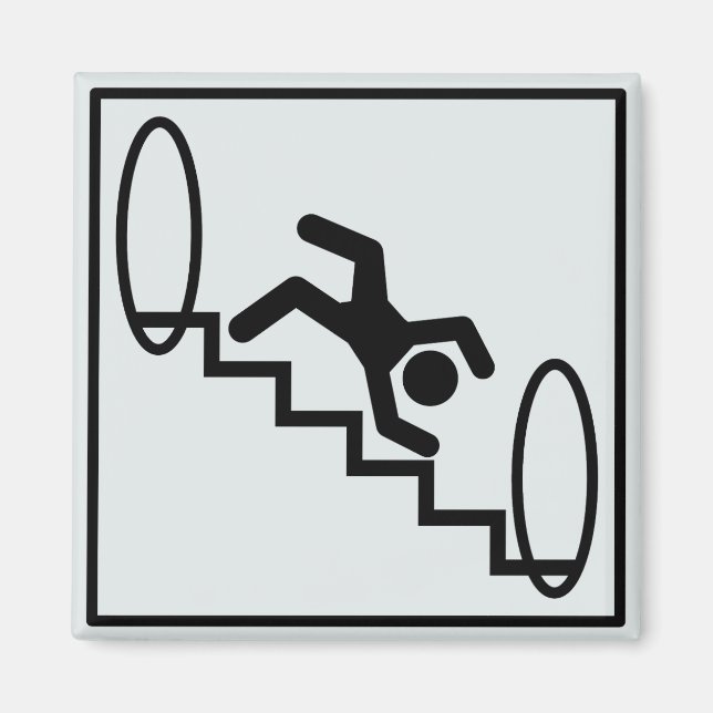 Aimant Escaliers Stickman - Danger (Devant)