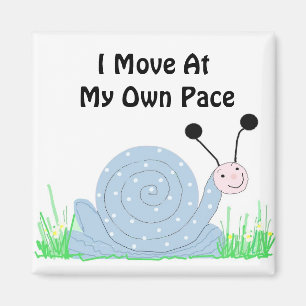 Aimant Escargot mignon avec citation