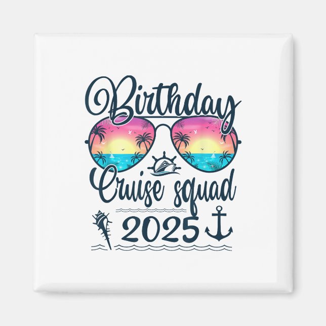Aimant Escouade de croisières Anniversaire 2025 Croisière (Devant)