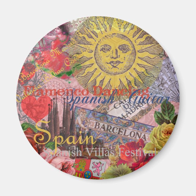 Aimant Espagne Sunshine Espagnol Travel Art (Devant)