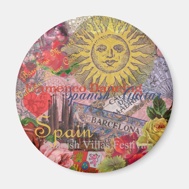 Aimant Espagne Sunshine Espagnol Travel Art (Devant)