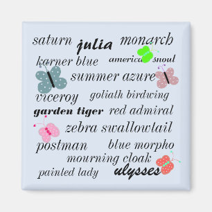 Aimant Espèces de papillons