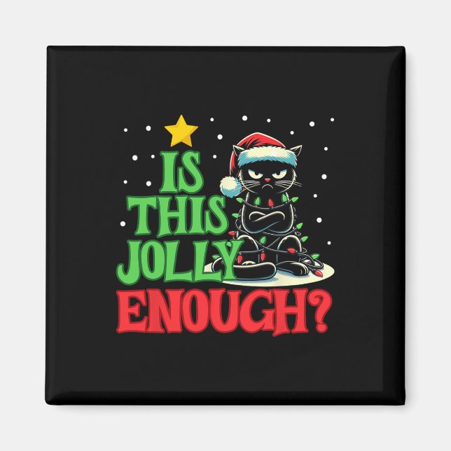 Aimant Est-Ce Que C'Est Assez Jolly Assez Drôle Chat Noir (Devant)