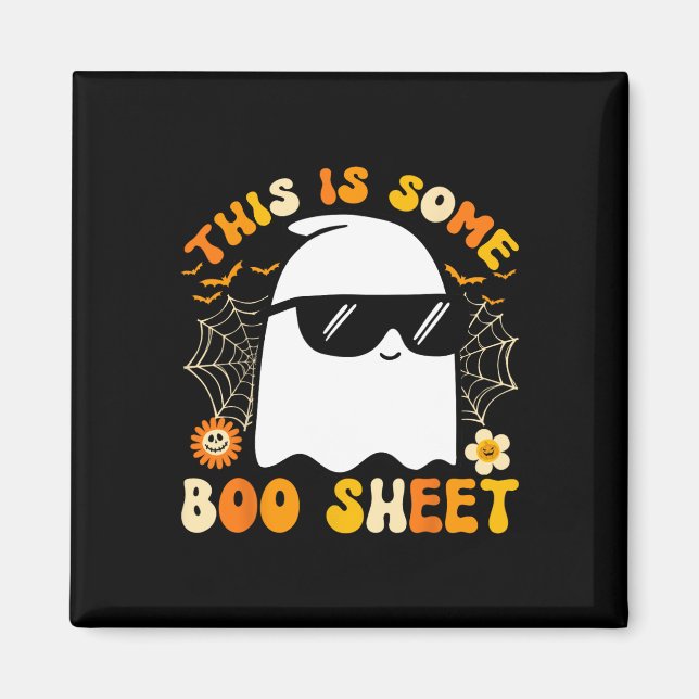 Aimant Est-Ce Une Boite Feuille Halloween Ghost Funny Coo (Devant)