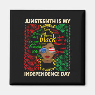 Aimant Est Ma Fête de l'Indépendance Femmes noires Afro M