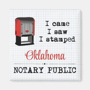 Aimant Est Venu Voir Stampé Notaire Public Oklahoma