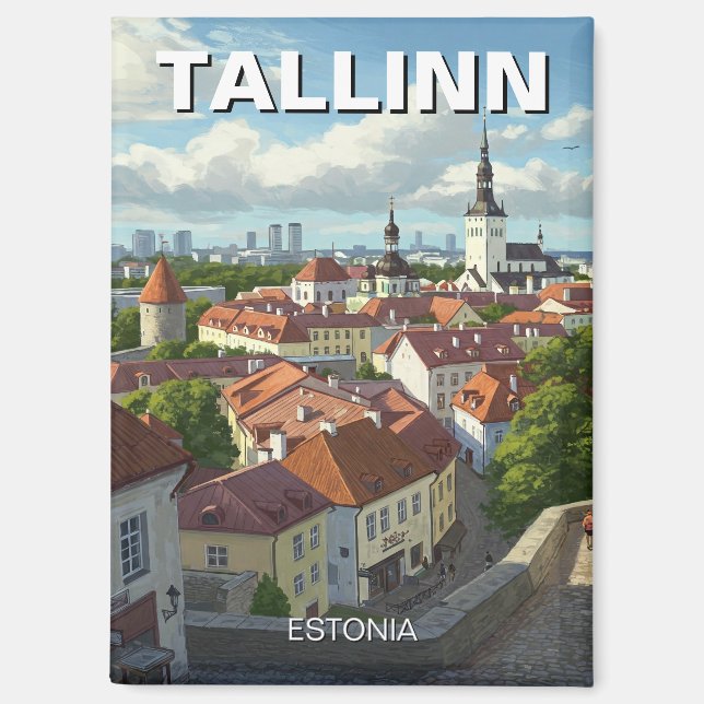 Aimant Estonie Tallinn Travel (Recto)