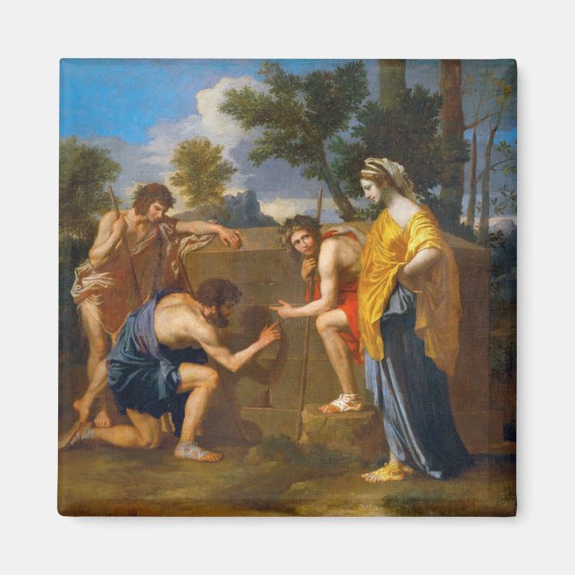 Aimant Et dans Arcadia ego, Poussin (Devant)