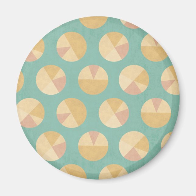 Aimant Étape Geo Sud-Ouest | Motif orange et vert (Devant)