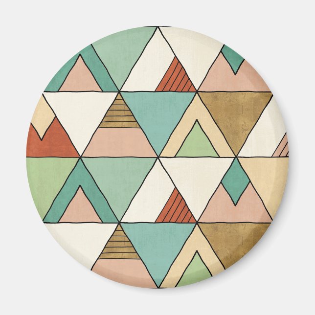 Aimant Étape Geo Sud-Ouest | Motif tribal tiré à main (Devant)