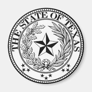 Aimant État de blanc d'aimant du Texas