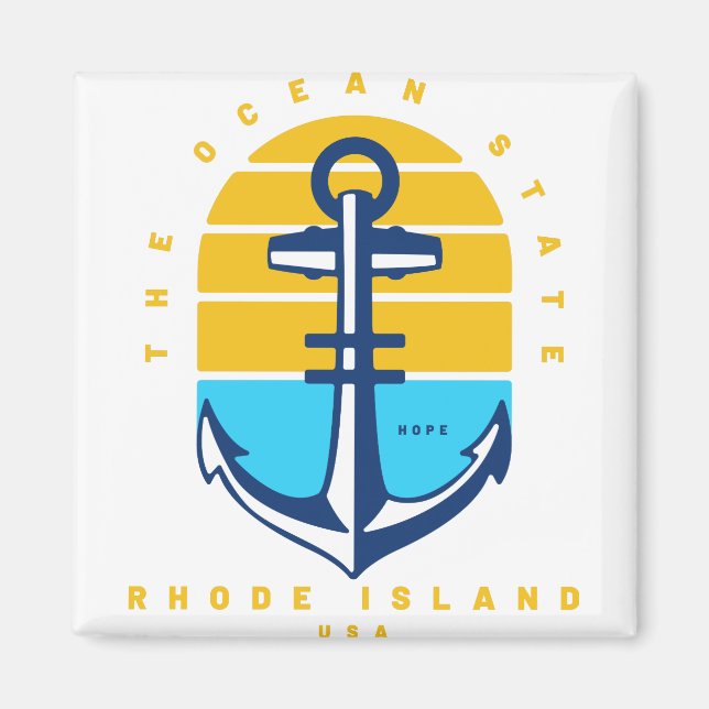 Aimant État de l'océan de l'île Rhode (Devant)