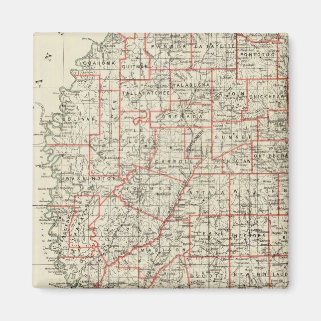 Aimant État du Mississippi (Devant)