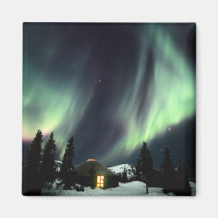 Aimant États-Unis, Alaska, Chena Hot Springs. Aurore boré