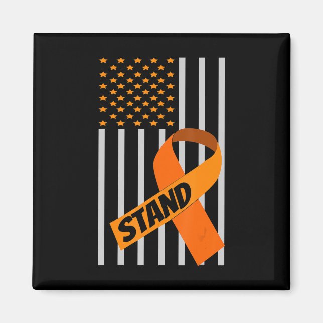 Aimant États-Unis Drapeau Rubon Leucémie Sensibilisation  (Devant)