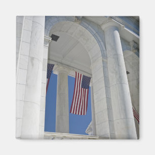 Aimant États-Unis, Virginie, Arlington. Des drapeaux amér