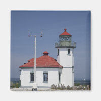 États-Unis, Washington, Seattle, phare d'Alki Poin