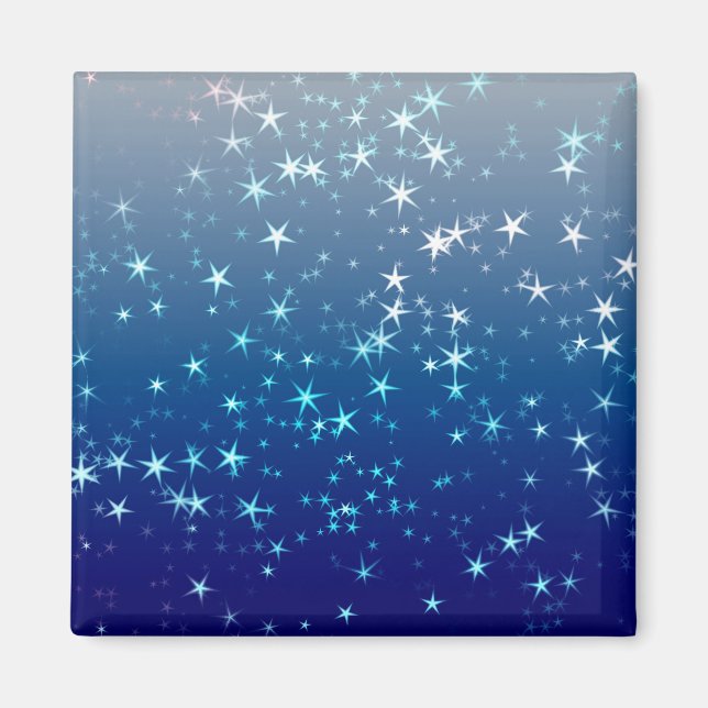 Aimant Étincelles de Noël Stars Ciel bleu (Devant)