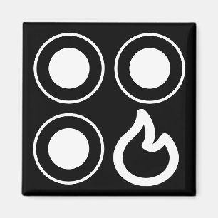 Aimant Étiquette du brûleur avant du bouton supérieur dro