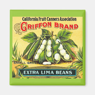 Aimant Étiquette vintage de caisse de marque de griffon