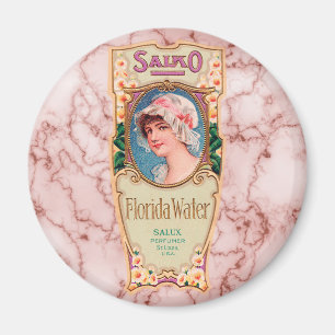 Aimant Étiquette vintage de parfum de l'eau de Salko la
