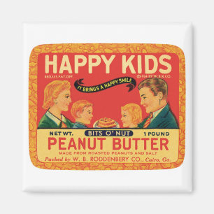 Aimant Étiquette vintage de produits alimentaires pour le