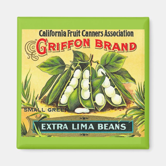 Aimant Étiquette Vintage Griffon (Devant)