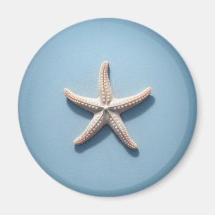 Aimant Étoile de mer exotique avec fond bleu