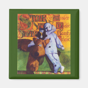 Aimant ÉTOILE DE MERVEILLEUSE Carré / Vert