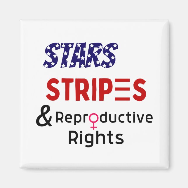 Aimant Étoiles, bandes et droits de reproduction (Devant)