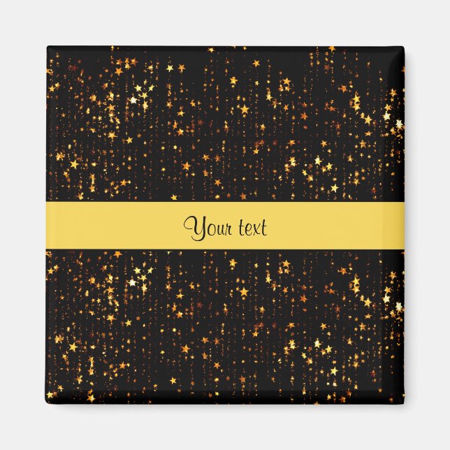 Aimant Étoiles brillantes de Noël or (Devant)