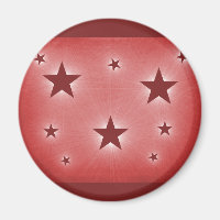Étoiles dans le ciel nocturne Magnet, rouge foncé