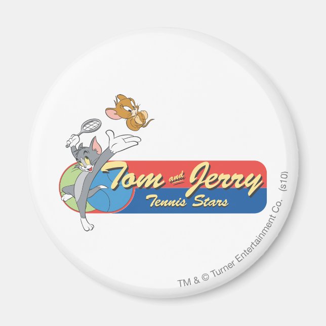 Aimant Étoiles de tennis Tom et Jerry 6 (Devant)