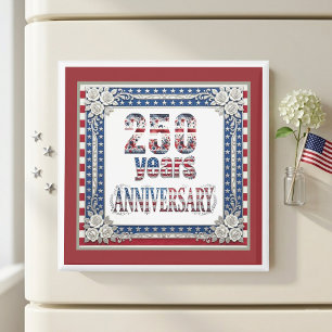 Aimant Étoiles Et Bandes 250 Ans Anniversaire Patriotique