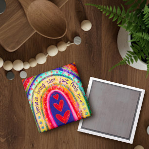 Aimant Être Nice Sent Nice Joli Arc-En-Ciel